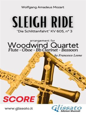cover image of Sleigh Ride--Woodwind Quartet (SCORE)